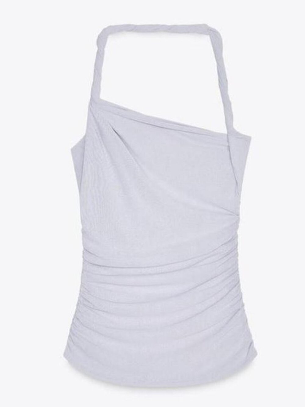 NWT Zara braided twisted rope halter top in light purple/gray